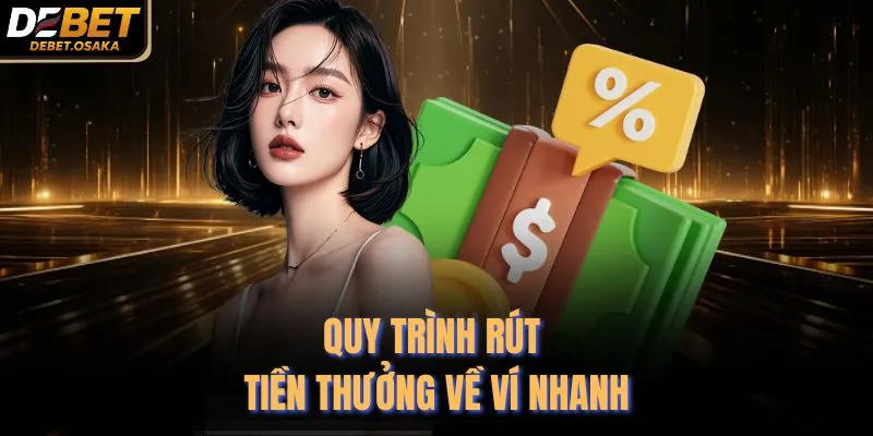 Quy trình rút tiền thưởng về ví nhanh